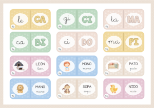 ✨ Dominó silábico y de palabras ✨