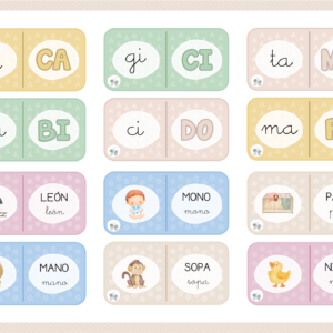 ✨ Dominó silábico y de palabras ✨